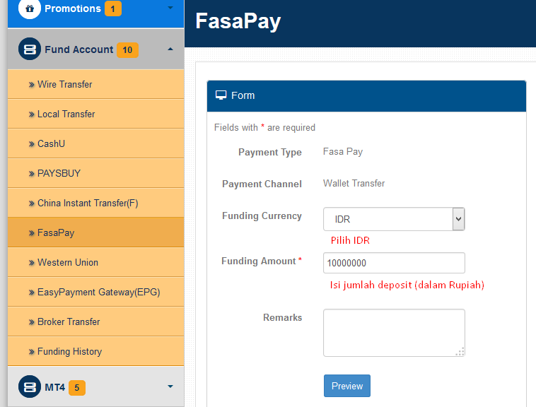 Cara deposit tickmill